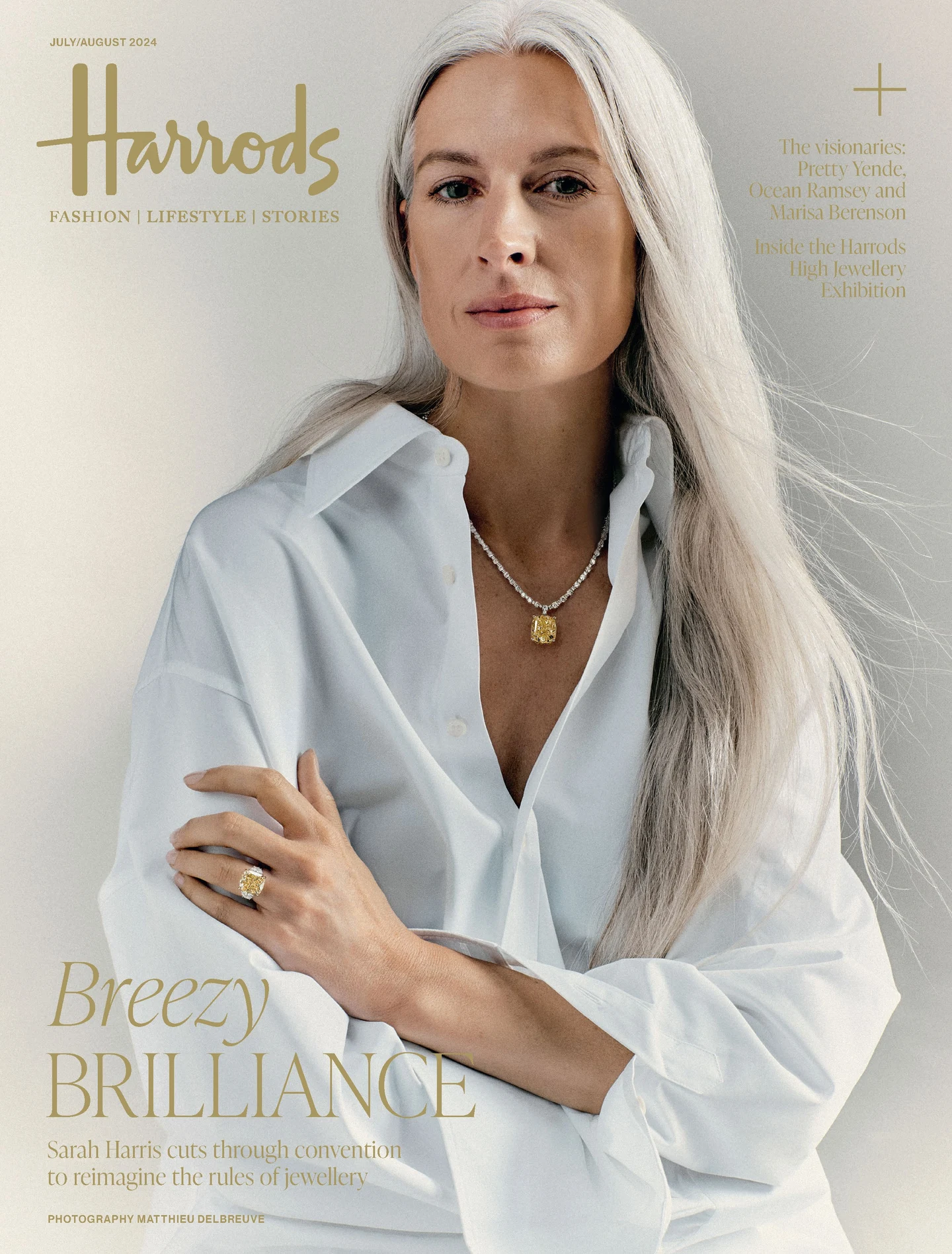 Tiffany & Co. jewellery on the July/August 2024 cover of Harrods Magazine