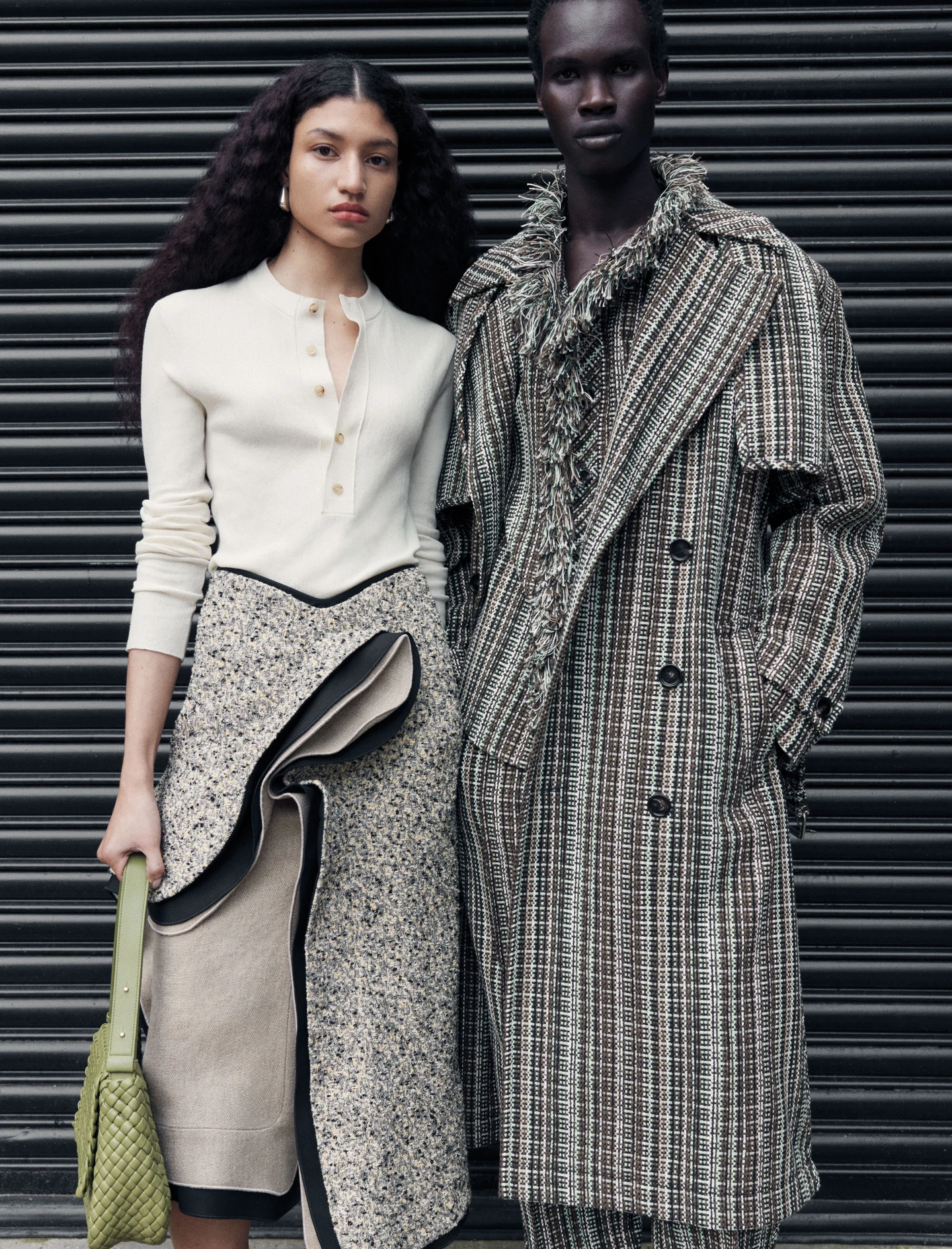 Two models in coordinated neutral and striped layers